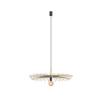 Lampa wisząca druciana zwis nowoczesna UMBRELLA złoty/czarny śr. 78cm