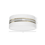Lampa Sufitowa ULTIMO WHITE, MLP7350, 40 cm, biały/transparentny/złoty, 2x60W E27