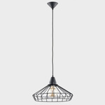 Druciana lampa kratka WART BLACK czarna śr. 40cm