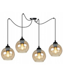 Nowoczesna lampa typu pająk szklane klosze Loft 4xE27 Led 