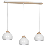 Lampa wisząca nowoczesna zwis listwa kula DAMA III biały szer. 64cm