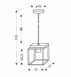 Lampa wisząca sufitowa czarna Retro 31-00781