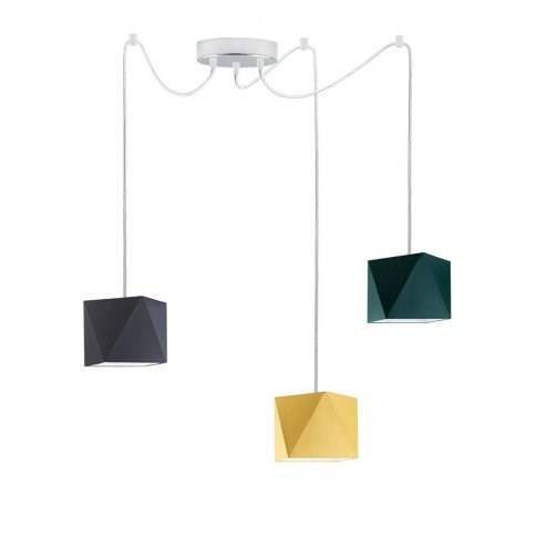 Lampa wisząca do pokoju dziecięcego miętowa Świetlisty Diamencik