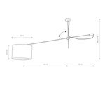 Lampa sufitowa VIPER WHITE na ramieniu