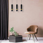 Nowoczesna lampa wisząca listwa VIDAR BLACK/GOLD 3xGU10 MLP6280