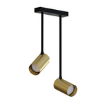 Lampa 2 punktowa natynkowa MONO LONG II 10W GU10 | mosiądz