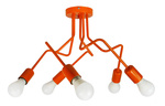 Lampa sufitowa do pokoju dziecięcego pomarańczowa Luna 5