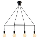 Lampa wisząca czarna mat 4xE27 Alto 34-70913