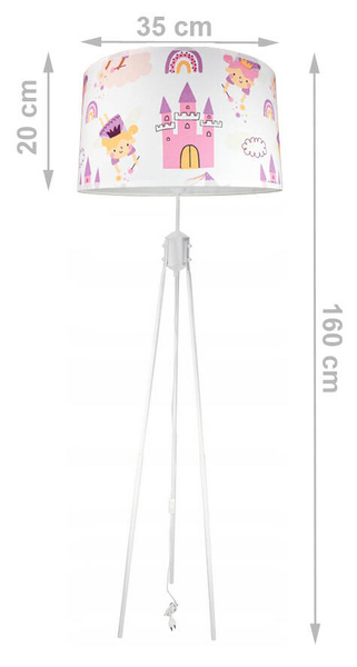 Lampa do pokoju dziewczynki różowa Wróżki Pająk 2