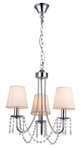 Lampa wisząca chromowa / beżowa żyrandol 3x40W Ruti Candellux 33-58713
