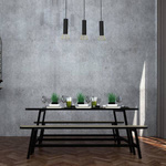 Lampa wisząca DANTE, MLP7249, czarny/złoty, 3x8W LED GU10