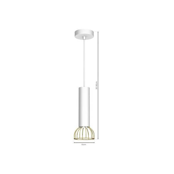 Lampa wisząca DANTE, MLP7254, biały/złoty, 1x8W LED GU10