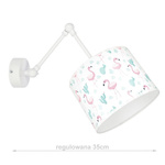 Lampa ścienna do pokoju dziecka z motywem misia na przegubie regulowana Teddy 1xE27
