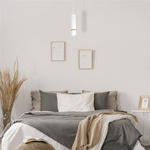 Lampa wisząca nowoczesna VIDAR I biały szer. 8cm