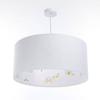 Lampa do pokoju dziewczynki biała Little Princess Welur 50 cm
