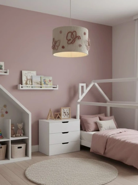 Lampa wisząca do pokoju dziewczynki w stylu boho Motylki średnica 30 cm Led 