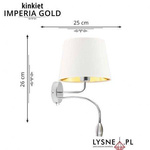 Kinkiet IMPERIA GOLD z panelem LED