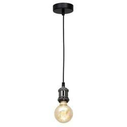 Industrialna lampa wisząca EDISON CZARNY/CHROM 1xE27 MLP6515