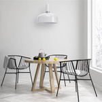 Nowoczesna lampa wisząca MALMO WHITE/CHROME 1xE27 MLP6202