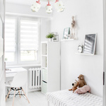 Lampa sufitowa do pokoju dziewczynki biało - różowa w gwiazdki 3xE27 led