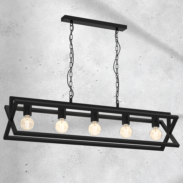 Lampa wisząca ARNOLD, MLP8564, czarna, 5x60W E27