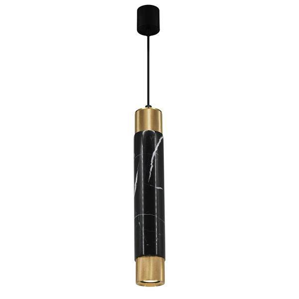 Nowoczesna lampa wisząca MARBLE BLACK/GOLD 1xGU10 ML63400