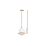 Lampa wisząca nowoczesna zwis STUDIO biały śr. 21cm
