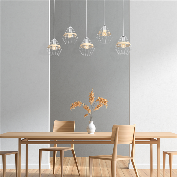 Lampa wisząca INDUSTRIALNA CLIFF WHITE 5xE27 MLP5520