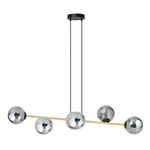 Nowoczesna lampa wisząca nad wyspę GRAVITY 6 BL GRAFIT