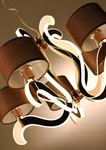 Żyrandol 5xE14 + LED 43W miedz Ambrosia 35-33918