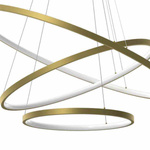 Designerska lampa wisząca ROTONDA GOLD 93W LED | Złota