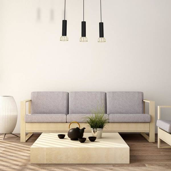Lampa wisząca DANTE, MLP7249, czarny/złoty, 3x8W LED GU10