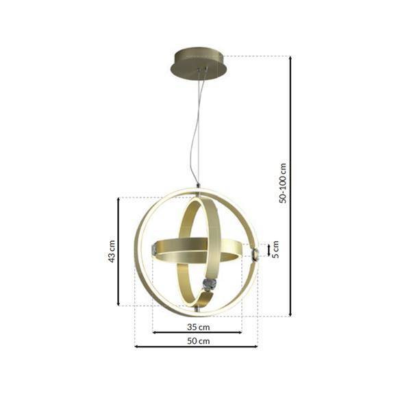Nowoczesna lampa wisząca SIRIUS 80W ML6187
