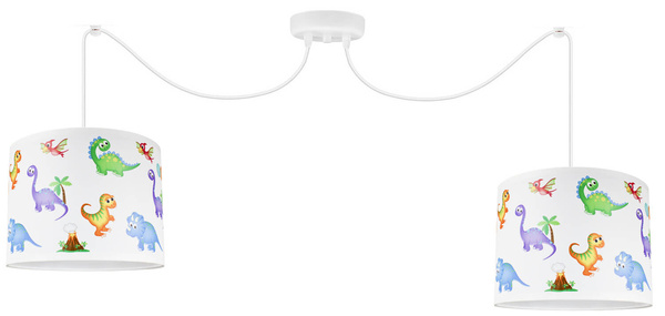 Lampa sufitowa do pokoju dziecka  nowoczesna z dinozaurami  Pająk Dino 4xE27 LED