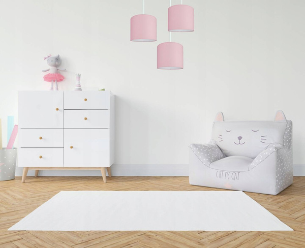Lampa sufitowa do pokoju dziewczynki różowa 3-punktowa Pinki Koło 3xE27 Led 