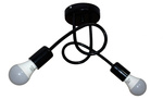 Lampa sufitowa do pokoju dziecięcego czarna Mondo 2xE27 Led  