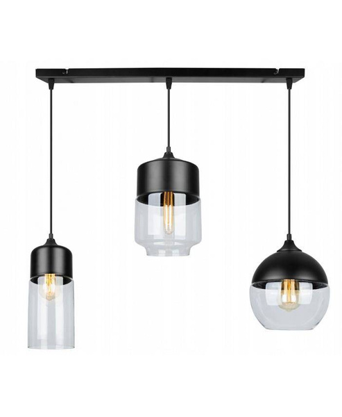 Nowoczesna Lampa Wisząca z Asymetrycznymi Szklanymi Kloszami
