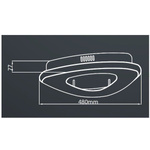 Lampa sufitowa MIRADA gray LED, szer 48 cm SZARA