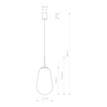 Lampa wisząca PEAR L w nowoczesnym stylu | czarny
