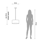 Lampa sufitowa do pokoju dziecka z abażurem 40 cm Tęczowy Cylinder 3xE27