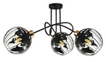 Lampa sufitowa do pokoju dziewczynki różowa  Edison Globus 3 punktowa 
