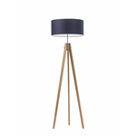 Lampa podłogowa do pokoju dziecka drewniana Magiczny Cylinder różowy abażur 1XE27