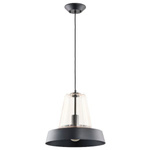 Nowoczesna lampa DRAGON czarna/miedź śr. 39,5cm
