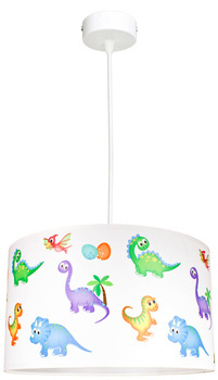 Lampa sufitowa do pokoju chłopca i dziewczynki Dinozaury 1xE27