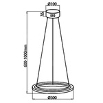 Lampa wisząca COSMO pierścień LED 30cm