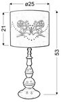 Lampka stołowa gabinetowa biała Lans 41-53855 