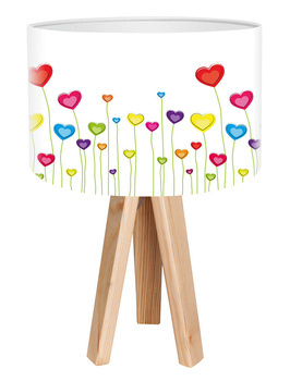 Lampa do pokoju dziewczynki stołowa Serca