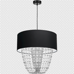 Nowoczesna lampa wisząca ALMERIA BLACK/CHROME 1xE27 MLP6432