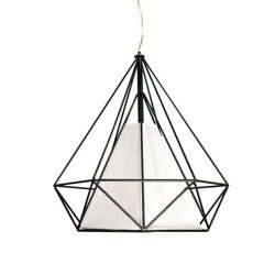 Lampa wisząca z drutu TRIANGOLO śr.45cm