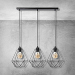 Lampa wisząca BASKET BLACK 3xE27